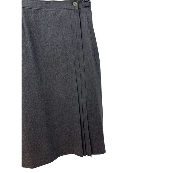 Vintage lady Thomson 100% wool fully lined wrap skirt knee to midi length size 8 - Picture 15 of 16